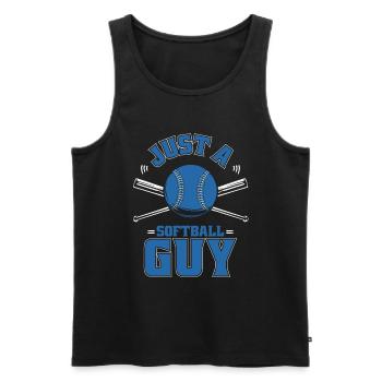 Le softball n’est qu’un gars de softball - Débardeur bio Premium Homme - noir - Devant - AI Model Male 178 light (178cm)