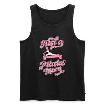 Pilates Just A Pilates Mom - Männer Premium Bio Tank Top - Schwarz - Vorne - Michal (187cm)