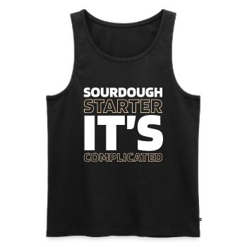 Sauerteig Brot - Männer Premium Bio Tank Top - Schwarz - Vorne - AI Model Male 178 light (178cm)