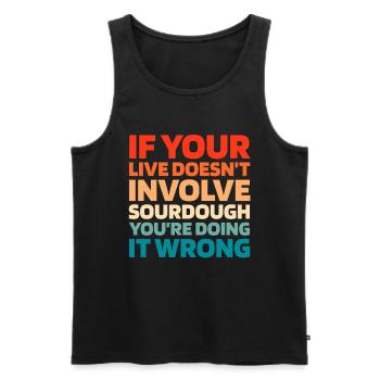 Sauerteig Brot - Männer Premium Bio Tank Top - Schwarz - Vorne - AI Model Male 178 light (178cm)