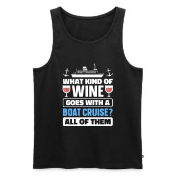 Kreuzfahrt - Männer Premium Bio Tank Top - Schwarz - Vorne - Michal (187cm)