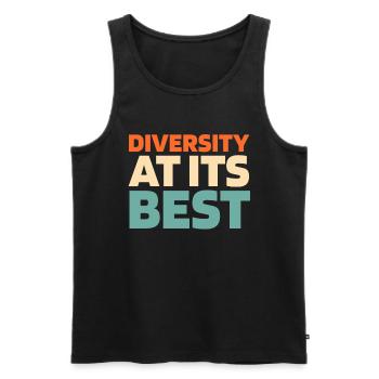 Sauerteig Brot - Männer Premium Bio Tank Top - Schwarz - Vorne - Michal (187cm)