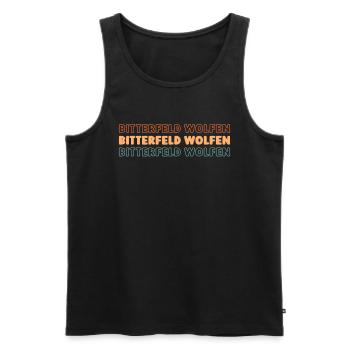 German city of Bitterfeldwolfen8 Saxony-Anhalt - Men's Premium Organic Tank Top - black - Front - Michal (187cm)