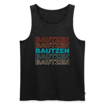Deutsche Stadt Bautzen Sachsen - Männer Premium Bio Tank Top - Schwarz - Vorne - AI Model Male 178 light (178cm)
