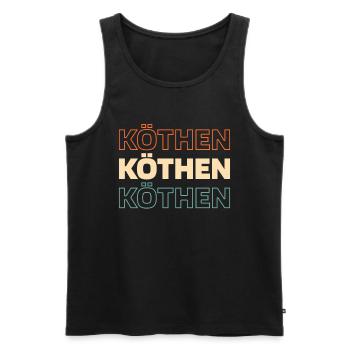 Deutsche Stadt Köthen Sachsenanhalt - Männer Premium Bio Tank Top - Schwarz - Vorne - Michal (187cm)