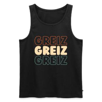 Deutsche Stadt Greiz Thüringen - Männer Premium Bio Tank Top - Schwarz - Vorne - Michal (187cm)