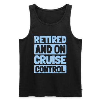 Cruise Retraite - Débardeur bio Premium Homme - noir - Devant - AI Model Male 178 light (178cm)