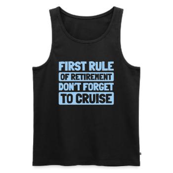 Cruise Retraite - Débardeur bio Premium Homme - noir - Devant - AI Model Male 178 light (178cm)