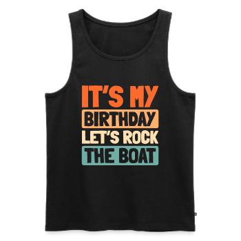 Kreuzfahrt Birthday Cruise - Männer Premium Bio Tank Top - Schwarz - Vorne - AI Model Male 178 light (178cm)
