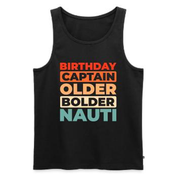 Croisière d’anniversaire à Kreuzfahrt - Débardeur bio Premium Homme - noir - Devant - Michal (187cm)