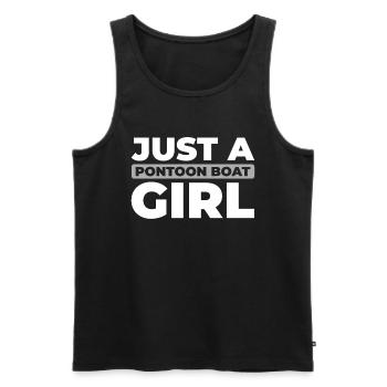 Pontonboot Just A Pontoon Boat Girl - Männer Premium Bio Tank Top - Schwarz - Vorne - Michal (187cm)