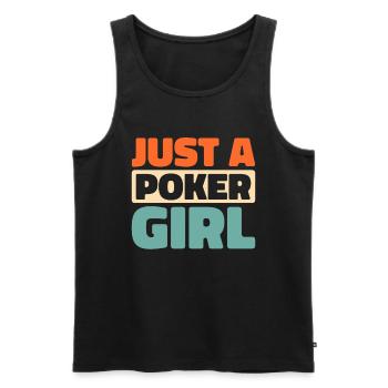 Poker juste une fille de poker - Débardeur bio Premium Homme - noir - Devant - AI Model Male 178 light (178cm)