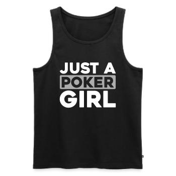 Poker juste une fille de poker - Débardeur bio Premium Homme - noir - Devant - AI Model Male 178 light (178cm)