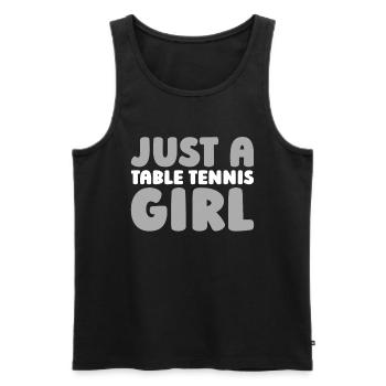 Tischtennis Pingpong Just A Table Tennis Girl - Men's Premium Organic Tank Top - black - Front - Michal (187cm)