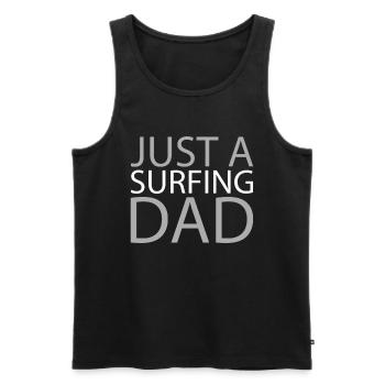 Surfer Surfen Just A Surfing Dad - Männer Premium Bio Tank Top - Schwarz - Vorne - AI Model Male 178 light (178cm)