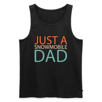 Schneemobil Motorschlitten Juste un papa motoneige - Débardeur bio Premium Homme - noir - Devant - Michal (187cm)