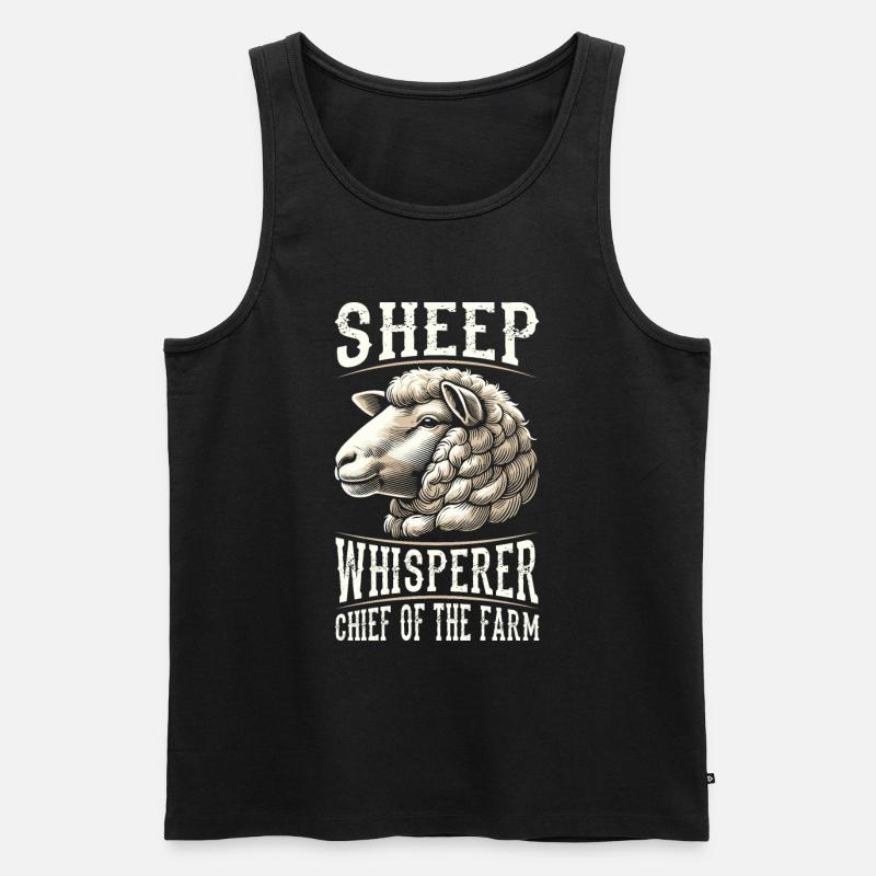 Schäfer Schaf Chef Der Farm - Männer Premium Bio Tank Top - Schwarz