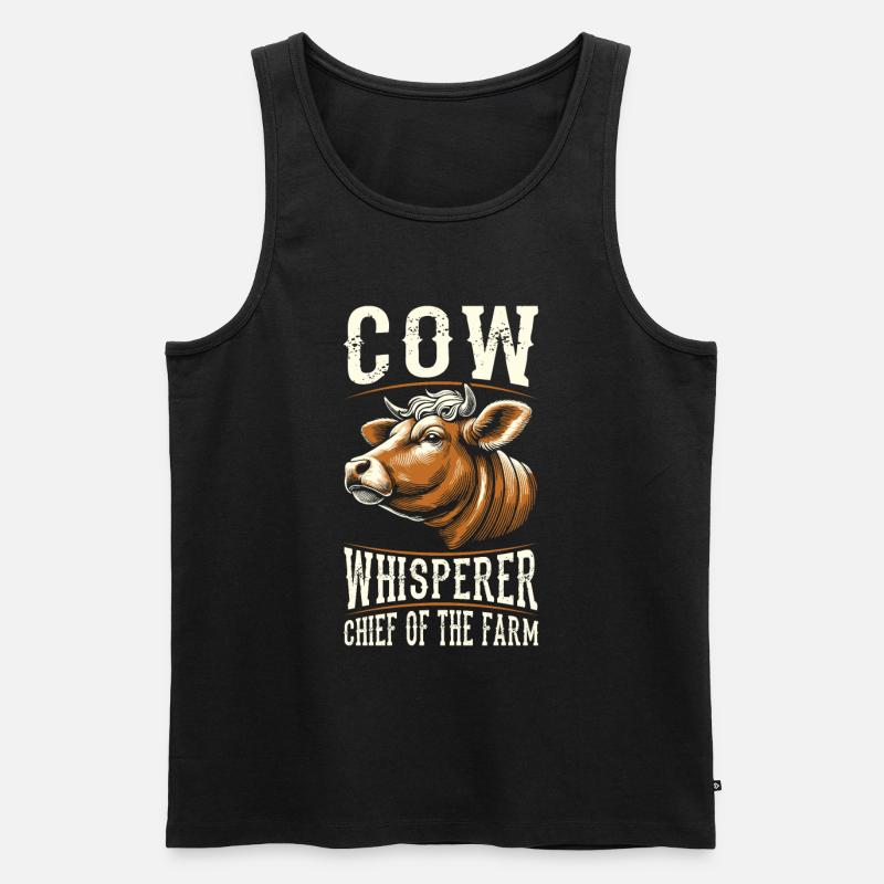 Kuhbauer Milchbauer Chef Der Farm - Männer Premium Bio Tank Top - Schwarz