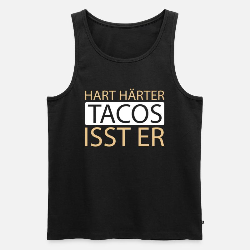 Tacos - Männer Premium Bio Tank Top - Schwarz