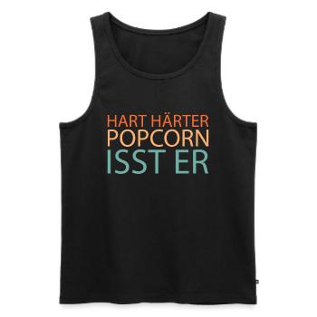 Popcorn - Männer Premium Bio Tank Top - Schwarz - Vorne - Michal (187cm)