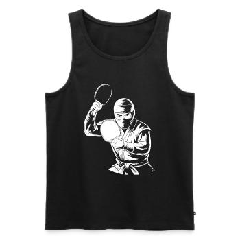 Table tennis Ping-pong Table tennis Ninja - Men's Premium Organic Tank Top - black - Front - Michal (187cm)