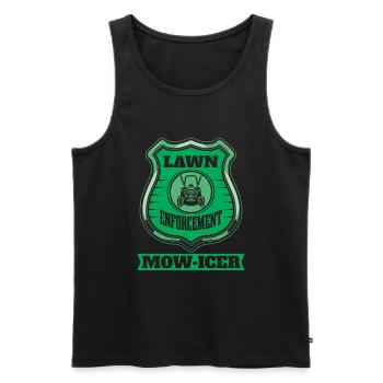 Rasenmäher Mähen - Männer Premium Bio Tank Top - Schwarz - Vorne - AI Model Male 178 light (178cm)