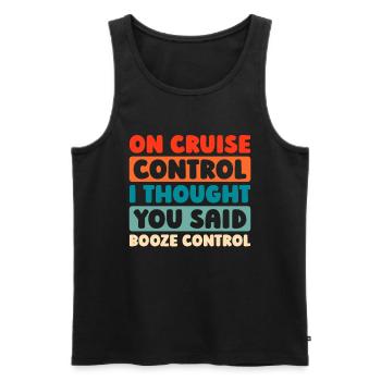 Kreuzfahrt - Männer Premium Bio Tank Top - Schwarz - Vorne - Michal (187cm)