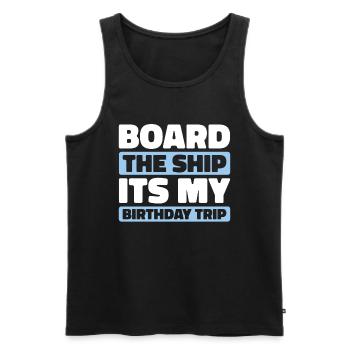 Kreuzfahrt - Männer Premium Bio Tank Top - Schwarz - Vorne - Michal (187cm)