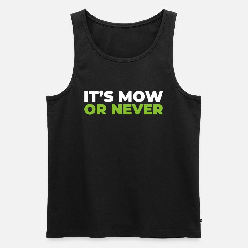 Rasenmäher Mähen - Männer Premium Bio Tank Top - Schwarz
