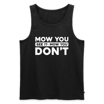 Rasenmäher Mähen - Männer Premium Bio Tank Top - Schwarz - Vorne - AI Model Male 178 light (178cm)