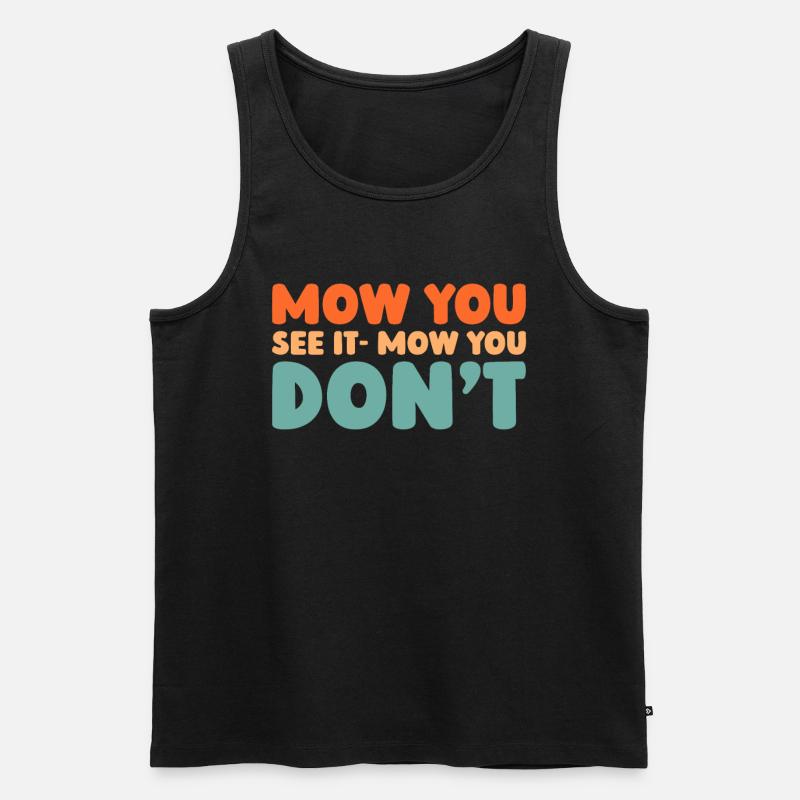 Rasenmäher Mähen - Männer Premium Bio Tank Top - Schwarz
