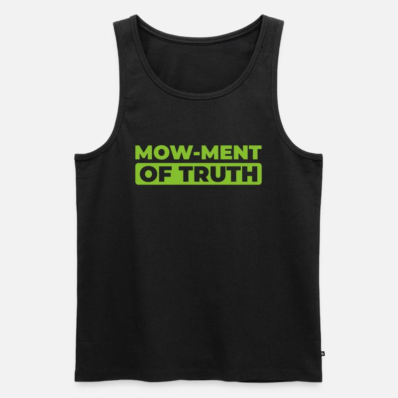 Rasenmäher Mähen - Männer Premium Bio Tank Top - Schwarz