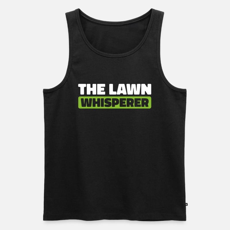 Rasenmäher Mähen - Männer Premium Bio Tank Top - Schwarz