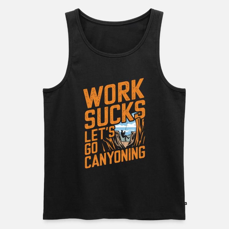 Canyoning Rappelling - Männer Premium Bio Tank Top - Schwarz
