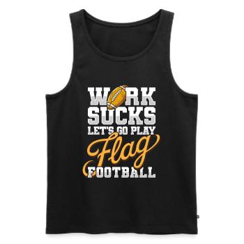 Flag Football - Débardeur bio Premium Homme - noir - Devant - AI Model Male 178 light (178cm)
