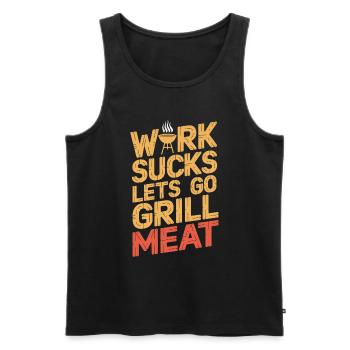 Bbq Grilling - Men's Premium Organic Tank Top - black - Front - AI Model Male 178 light (178cm)