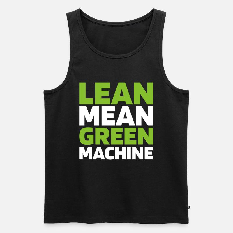 Rasenmäher Mähen - Männer Premium Bio Tank Top - Schwarz