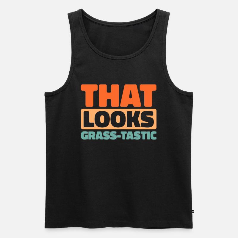 Rasenmäher Mähen - Männer Premium Bio Tank Top - Schwarz