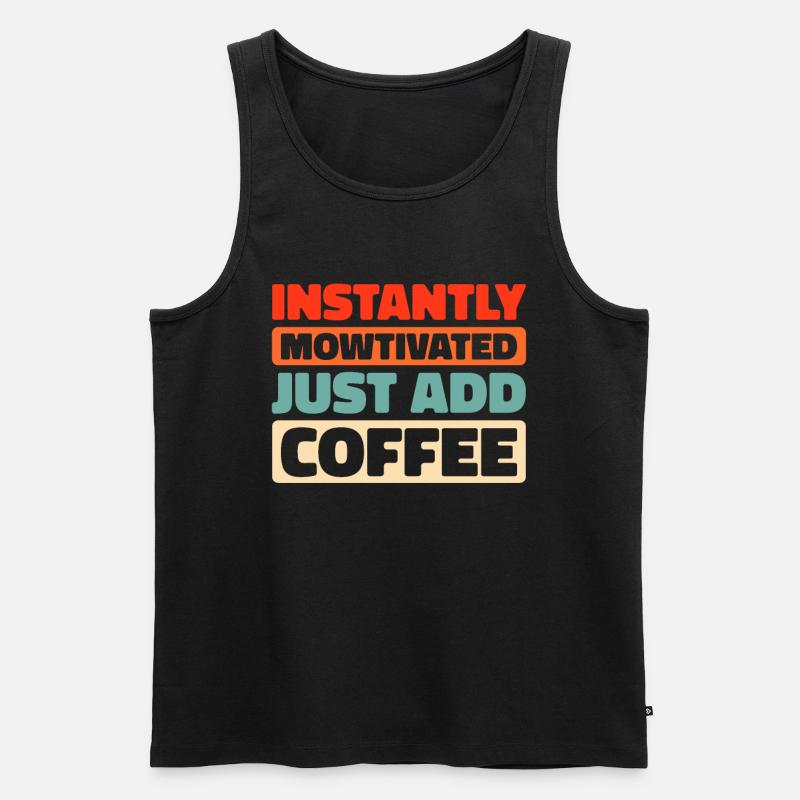 Rasenmäher Mähen - Männer Premium Bio Tank Top - Schwarz