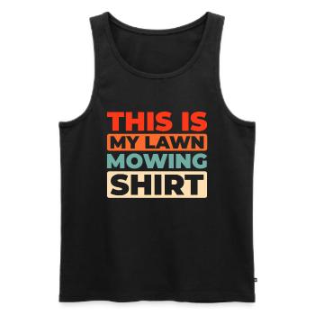 Rasenmäher Mähen - Männer Premium Bio Tank Top - Schwarz - Vorne - AI Model Male 178 light (178cm)