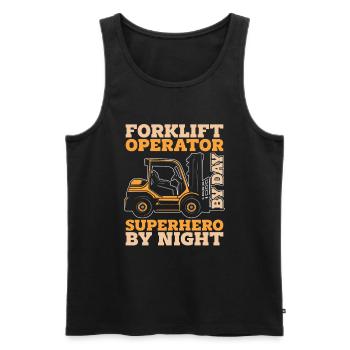Gabelstapler Staplerfahrer - Männer Premium Bio Tank Top - Schwarz - Vorne - AI Model Male 178 light (178cm)