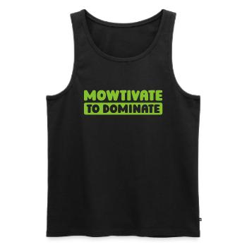 Lawn mower mowing - Men's Premium Organic Tank Top - black - Front - Michal (187cm)