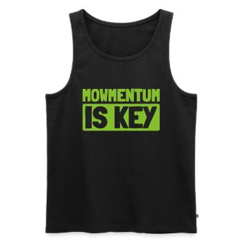 Lawn mower mowing - Men's Premium Organic Tank Top - black - Front - Michal (187cm)