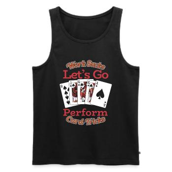 Card tricks - Men's Premium Organic Tank Top - black - Front - AI Model Male 178 light (178cm)