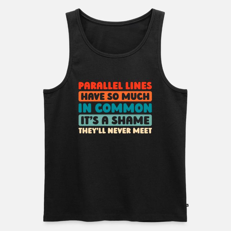 Mathe Mathematik Math Funny Pun - Men's Premium Organic Tank Top - black