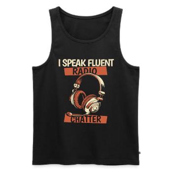 Emergency Call Control Center Operations Center - Men's Premium Organic Tank Top - black - Front - AI Model Male 178 light (178cm)