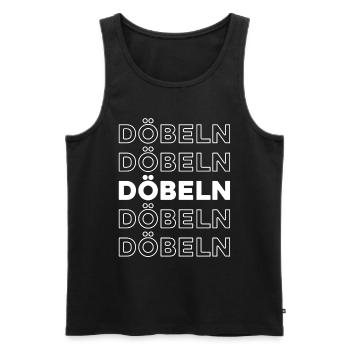 German city Döbeln Saxony - Men's Premium Organic Tank Top - black - Front - Michal (187cm)