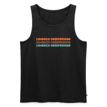 German city Limbachoberfrohna, Saxony - Men's Premium Organic Tank Top - black - Front - Michal (187cm)