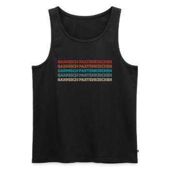 German city Garmischpartenkirchen Bavaria - Men's Premium Organic Tank Top - black - Front - Michal (187cm)