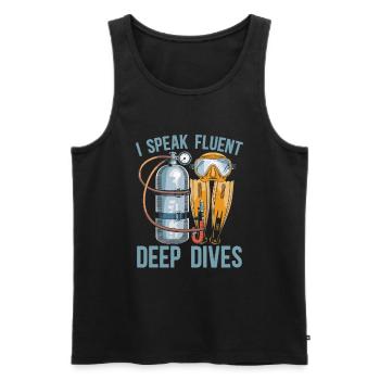 Commercial diver - Men's Premium Organic Tank Top - black - Front - AI Model Male 178 light (178cm)